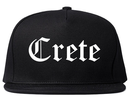 Crete Nebraska NE Old English Mens Snapback Hat Black
