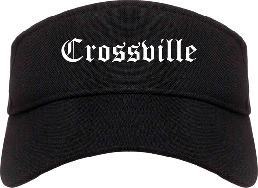 Crossville Tennessee TN Old English Mens Visor Cap Hat Black