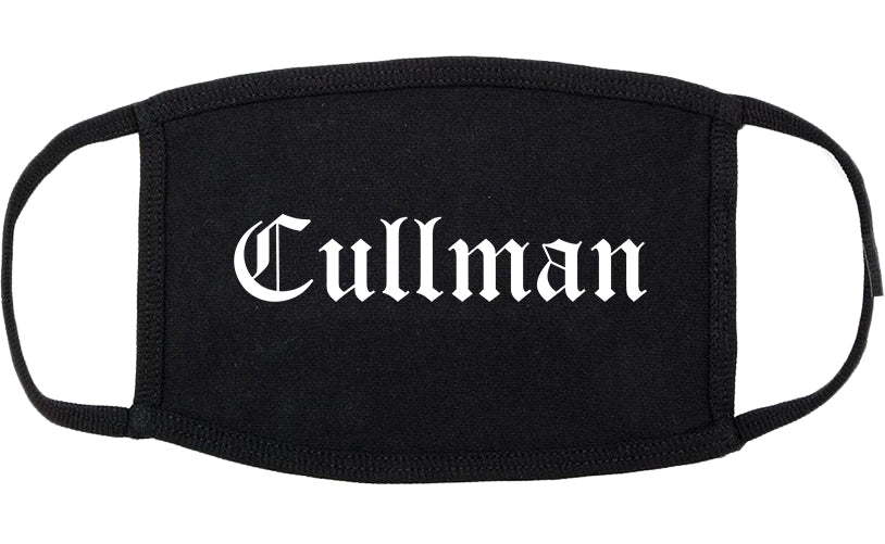 Cullman Alabama AL Old English Cotton Face Mask Black