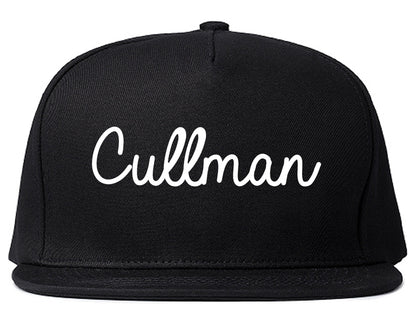Cullman Alabama AL Script Mens Snapback Hat Black