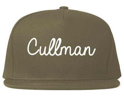 Cullman Alabama AL Script Mens Snapback Hat Grey
