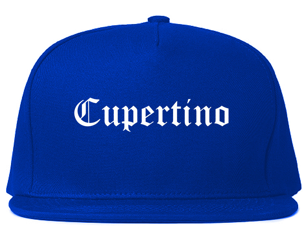 Cupertino California CA Old English Mens Snapback Hat Royal Blue
