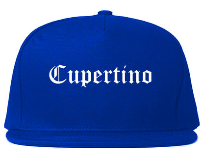 Cupertino California CA Old English Mens Snapback Hat Royal Blue