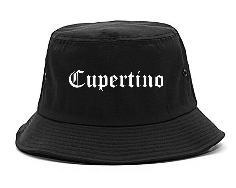Cupertino California CA Old English Mens Bucket Hat Black