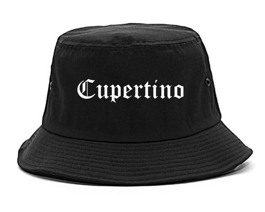 Cupertino California CA Old English Mens Bucket Hat Black