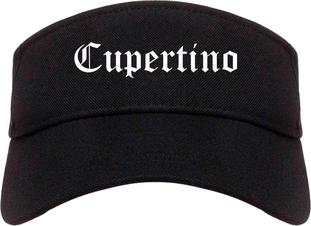 Cupertino California CA Old English Mens Visor Cap Hat Black