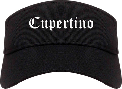 Cupertino California CA Old English Mens Visor Cap Hat Black