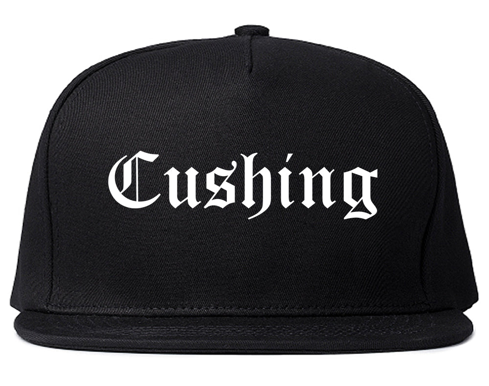 Cushing Oklahoma OK Old English Mens Snapback Hat Black