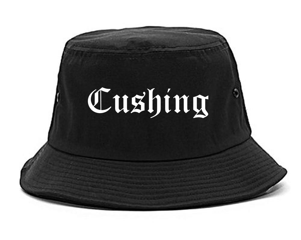 Cushing Oklahoma OK Old English Mens Bucket Hat Black