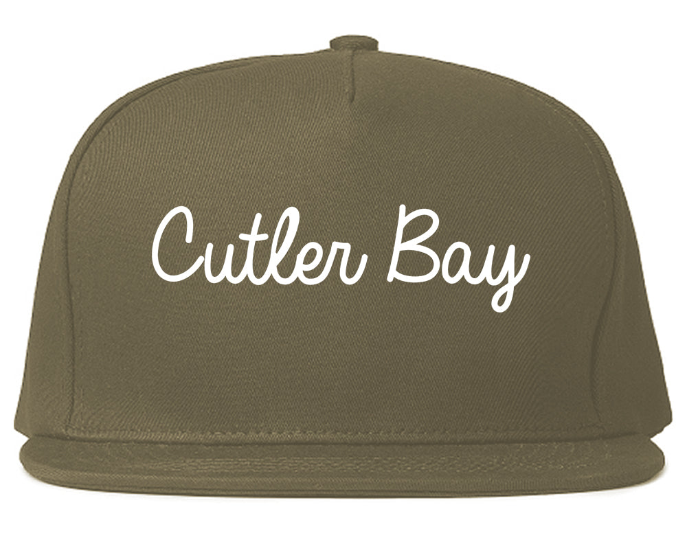 Cutler Bay Florida FL Script Mens Snapback Hat Grey
