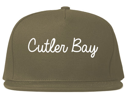 Cutler Bay Florida FL Script Mens Snapback Hat Grey