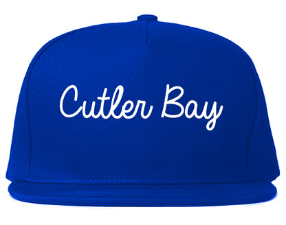 Cutler Bay Florida FL Script Mens Snapback Hat Royal Blue