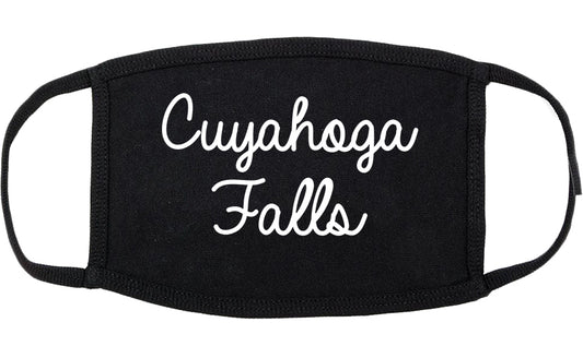 Cuyahoga Falls Ohio OH Script Cotton Face Mask Black