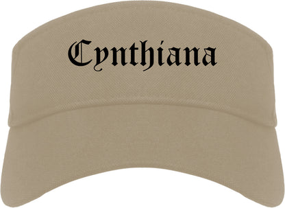 Cynthiana Kentucky KY Old English Mens Visor Cap Hat Khaki