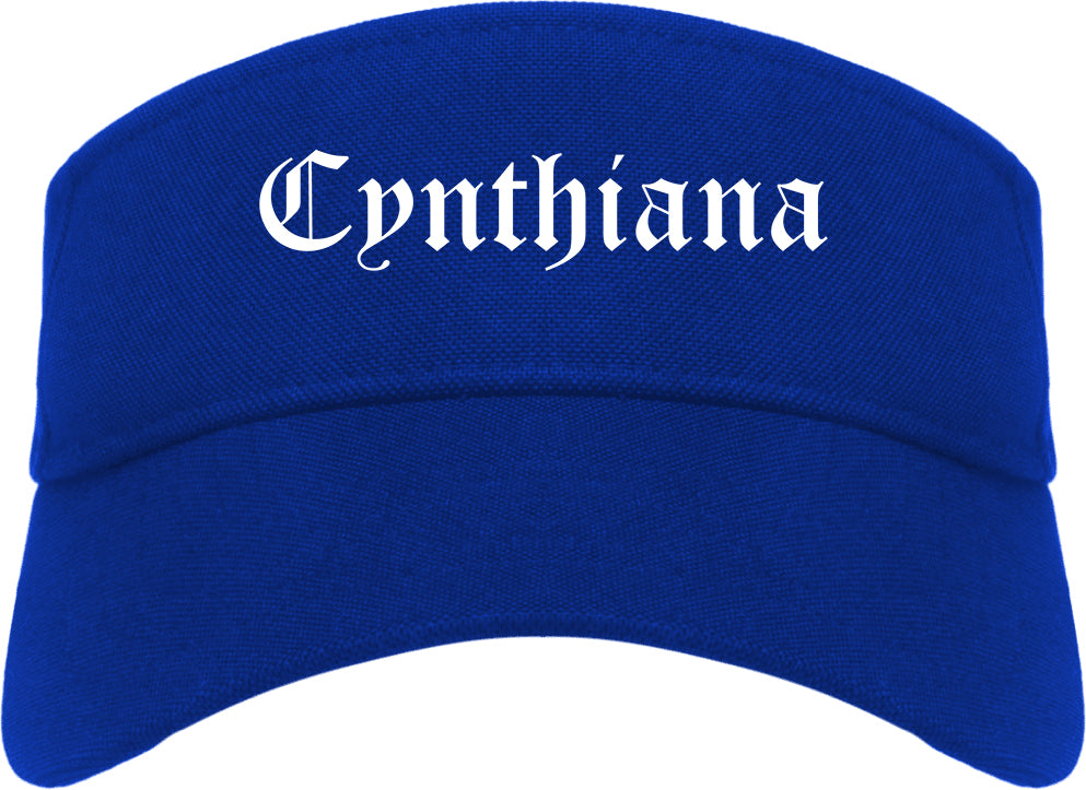 Cynthiana Kentucky KY Old English Mens Visor Cap Hat Royal Blue