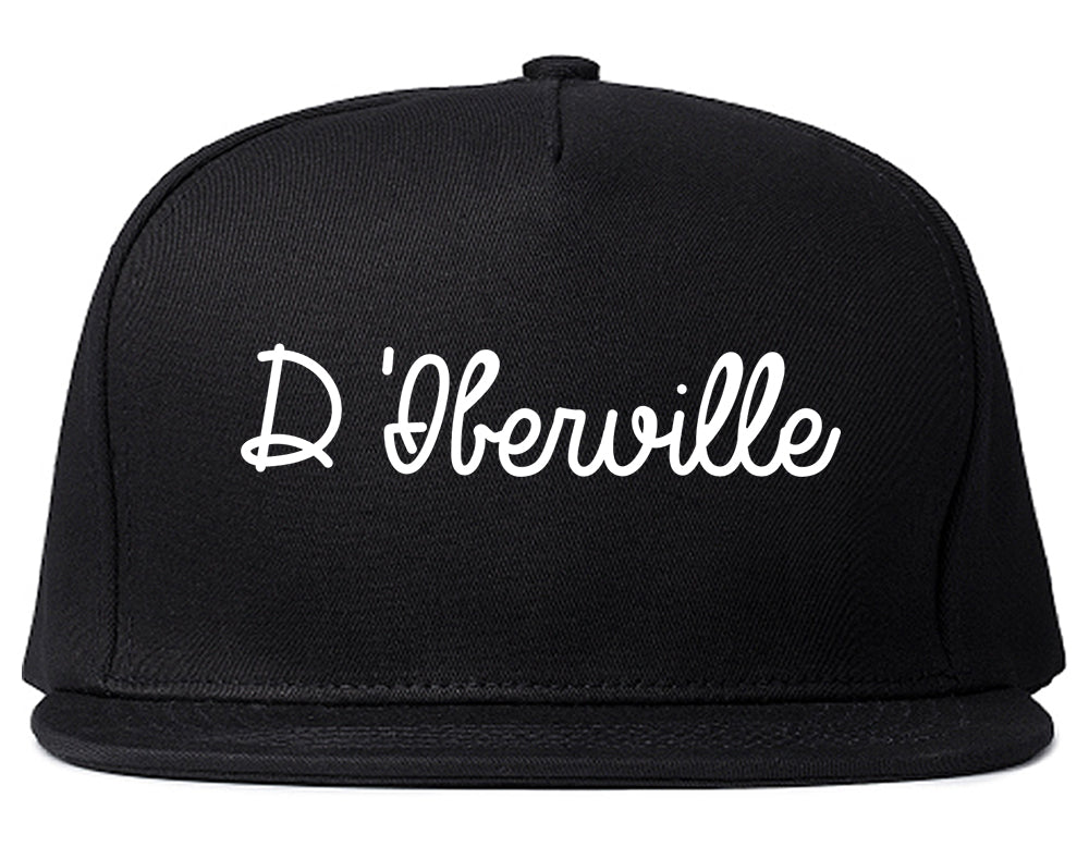 D'Iberville Mississippi MS Script Mens Snapback Hat Black