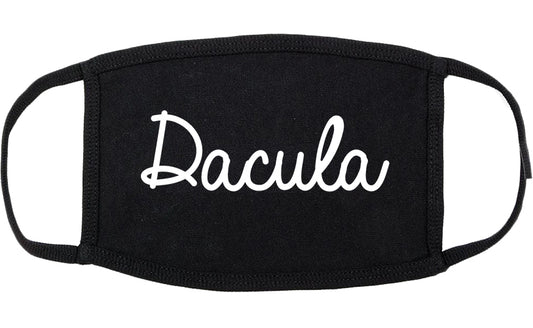 Dacula Georgia GA Script Cotton Face Mask Black