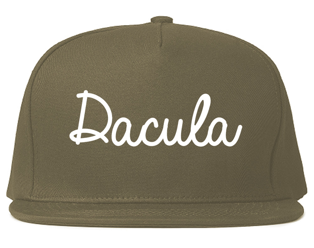 Dacula Georgia GA Script Mens Snapback Hat Grey