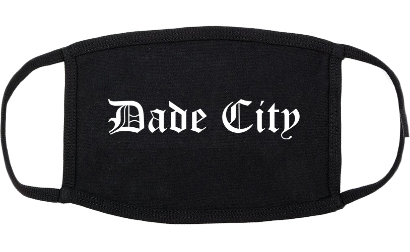 Dade City Florida FL Old English Cotton Face Mask Black