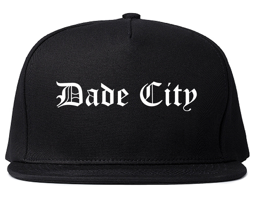 Dade City Florida FL Old English Mens Snapback Hat Black