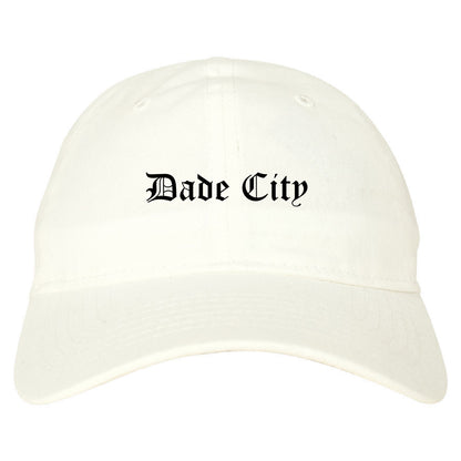 Dade City Florida FL Old English Mens Dad Hat Baseball Cap White
