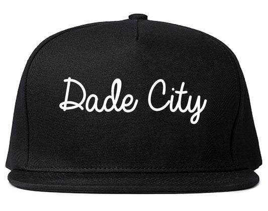 Dade City Florida FL Script Mens Snapback Hat Black
