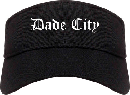Dade City Florida FL Old English Mens Visor Cap Hat Black
