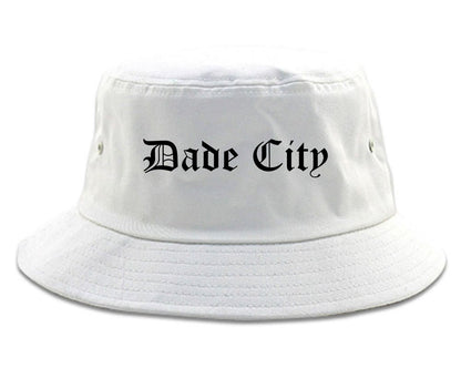 Dade City Florida FL Old English Mens Bucket Hat White