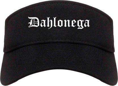 Dahlonega Georgia GA Old English Mens Visor Cap Hat Black