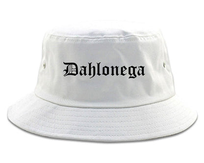 Dahlonega Georgia GA Old English Mens Bucket Hat White