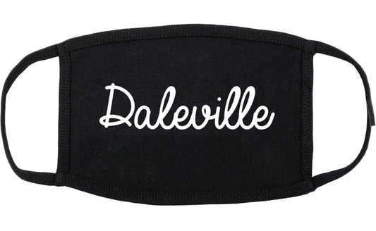 Daleville Alabama AL Script Cotton Face Mask Black