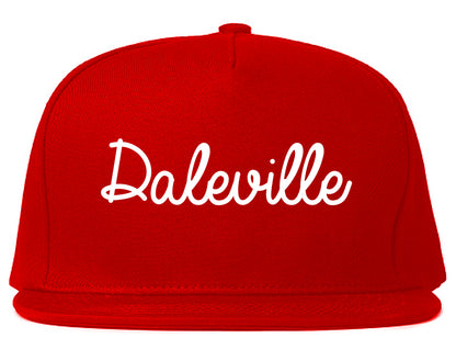 Daleville Alabama AL Script Mens Snapback Hat Red