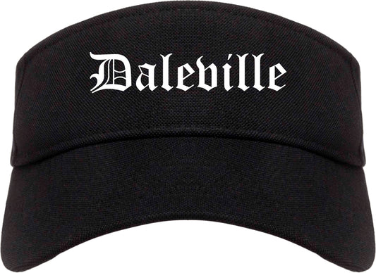 Daleville Alabama AL Old English Mens Visor Cap Hat Black