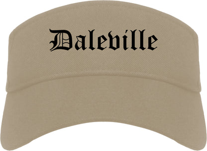 Daleville Alabama AL Old English Mens Visor Cap Hat Khaki