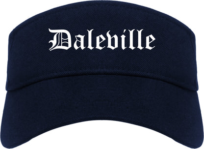 Daleville Alabama AL Old English Mens Visor Cap Hat Navy Blue