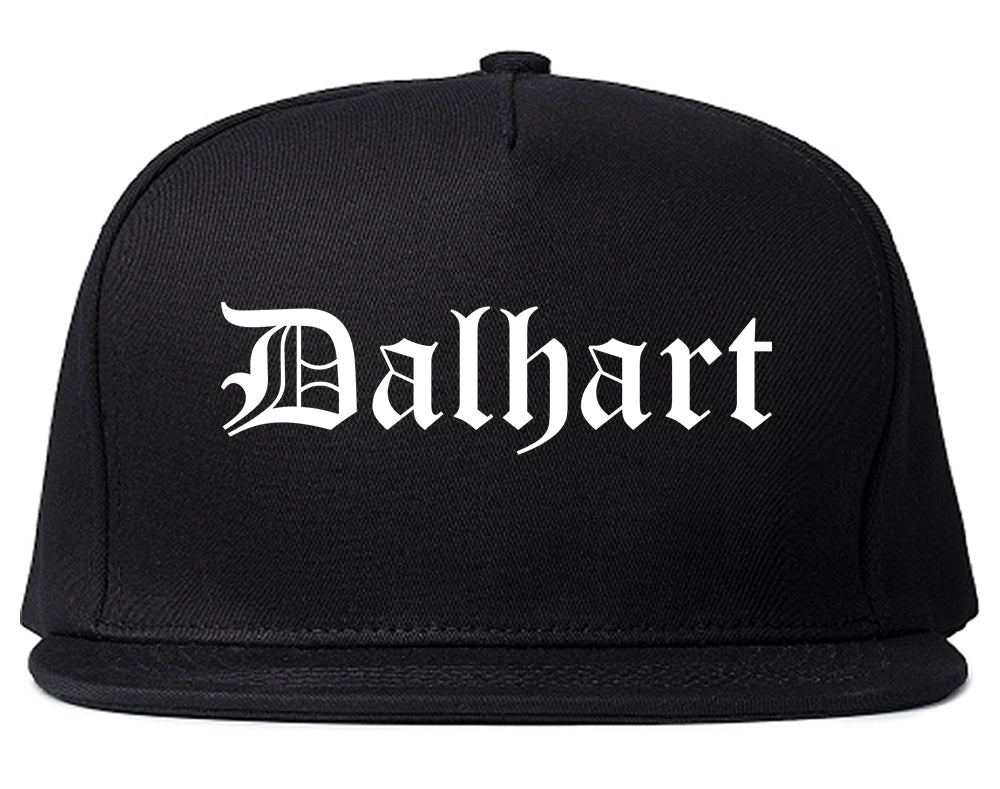 Dalhart Texas TX Old English Mens Snapback Hat Black