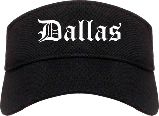 Dallas Georgia GA Old English Mens Visor Cap Hat Black