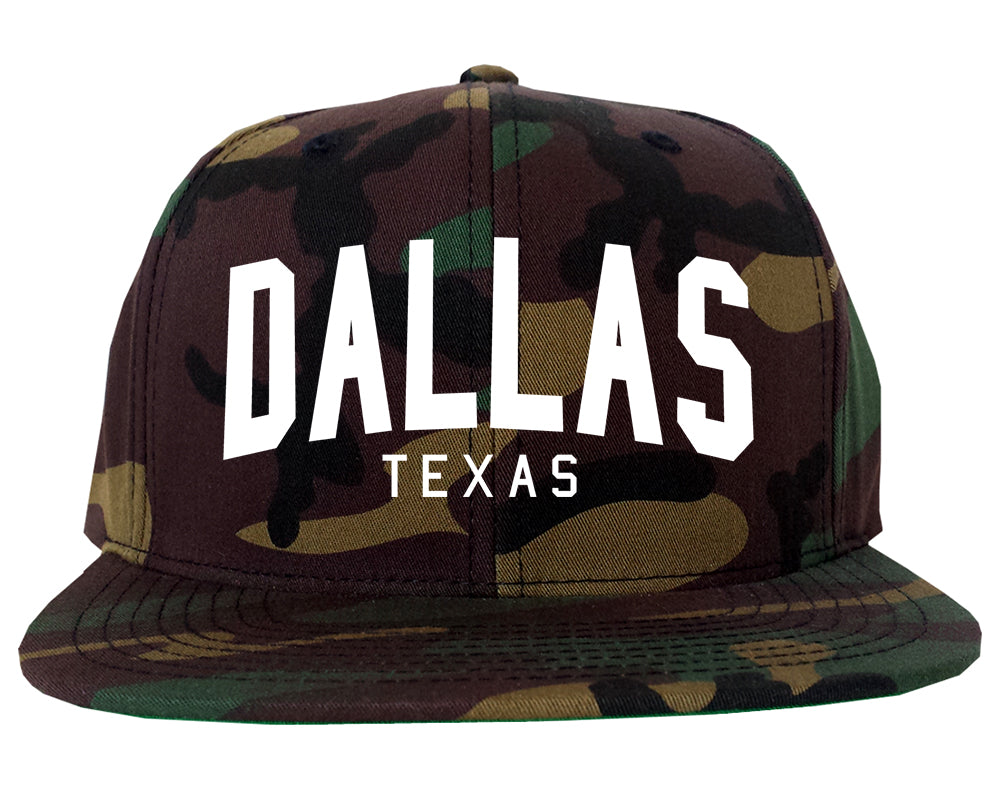 Dallas Texas ARCH Mens Snapback Hat Camo