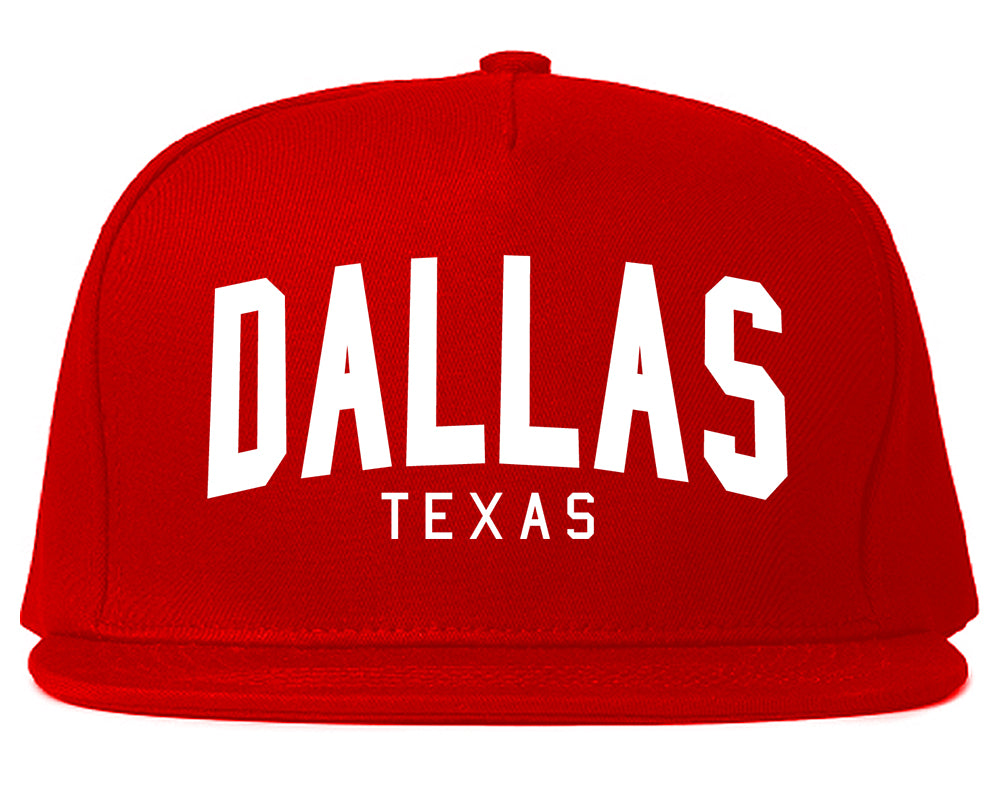 Dallas Texas ARCH Mens Snapback Hat Red