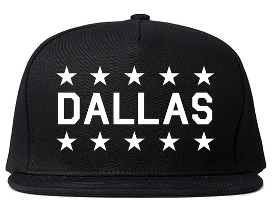 Dallas Texas STARS Mens Snapback Hat Black