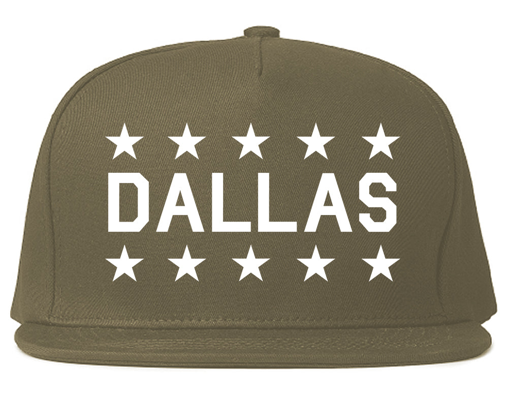 Dallas Texas STARS Mens Snapback Hat Grey