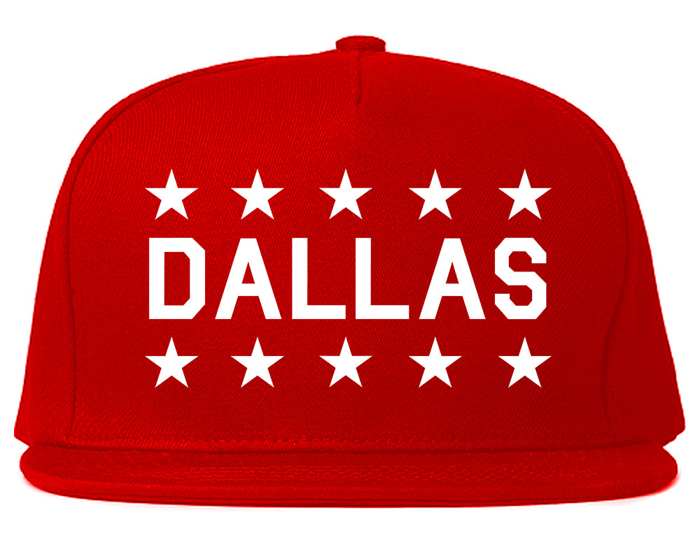 Dallas Texas STARS Mens Snapback Hat Red