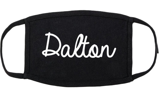 Dalton Georgia GA Script Cotton Face Mask Black