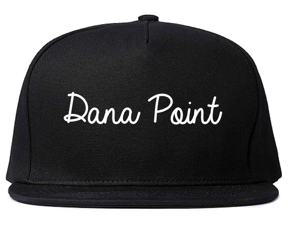Dana Point California CA Script Mens Snapback Hat Black