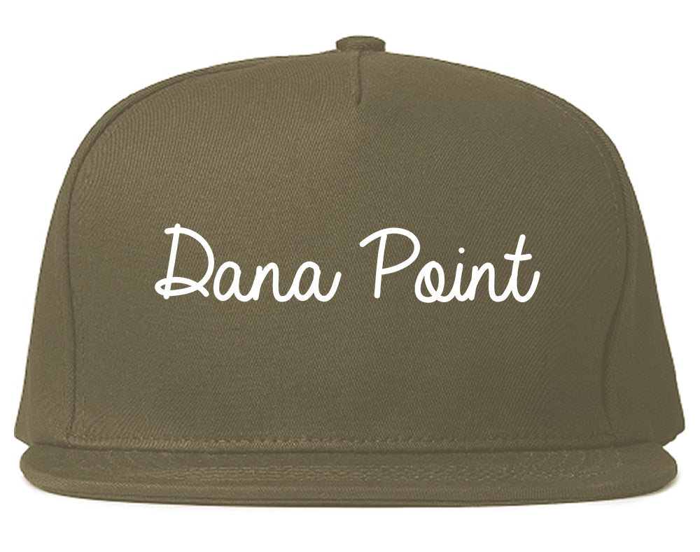 Dana Point California CA Script Mens Snapback Hat Grey