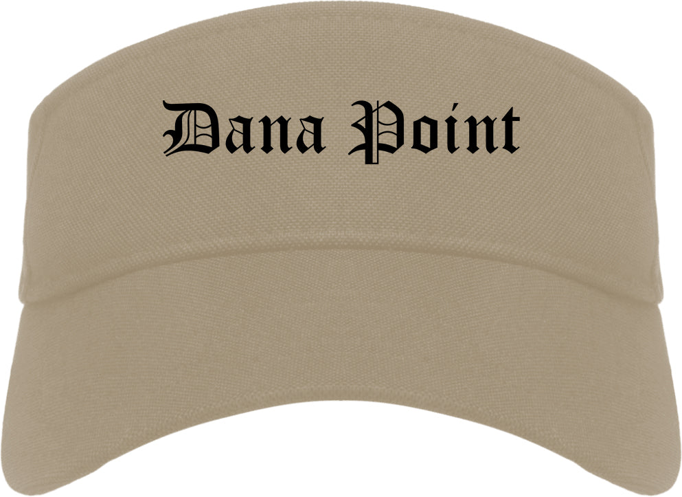 Dana Point California CA Old English Mens Visor Cap Hat Khaki