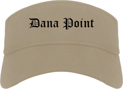 Dana Point California CA Old English Mens Visor Cap Hat Khaki