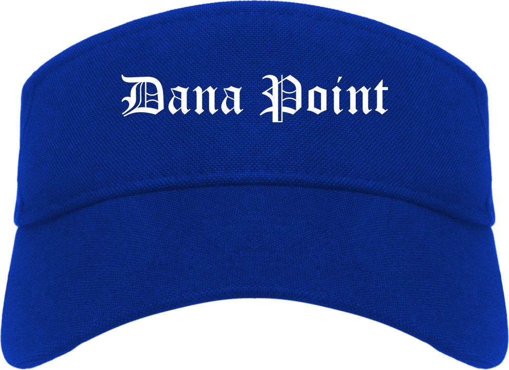 Dana Point California CA Old English Mens Visor Cap Hat Royal Blue