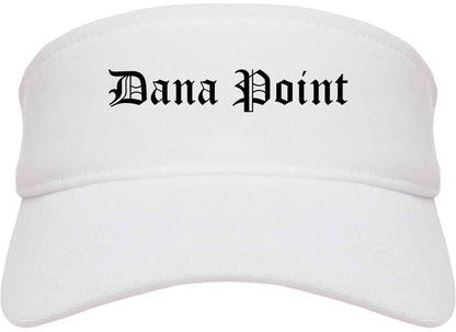 Dana Point California CA Old English Mens Visor Cap Hat White