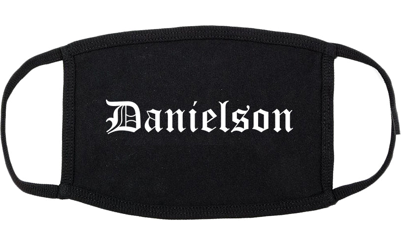 Danielson Connecticut CT Old English Cotton Face Mask Black